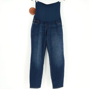 Motherhood Maternity Dark Wash Fit Over Belly Full Panel  Ankle Jeans‎ Size 2X